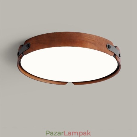 Nordic Round Simple fekete diófa süllyesztett mennyezeti lámpa Nordic Round Simple fekete diófa süllyesztett mennyezeti lámpa