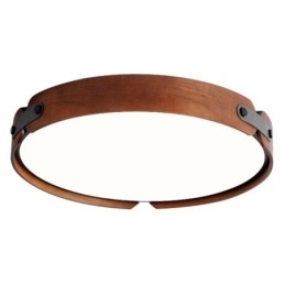 Nordic Round Simple fekete diófa süllyesztett mennyezeti lámpa