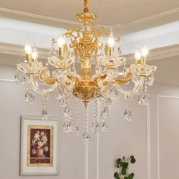 6 világos 8 világos luxus arany színű kristály gyertyacsillár