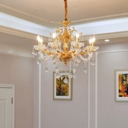 6 világos 8 világos luxus arany színű kristály gyertyacsillár