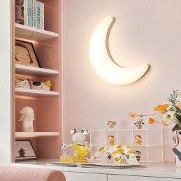 20W Nordic Indoor Moon Shape Gyerekszobák Falikar Mennyezeti lámpák