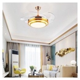 Modern mennyezeti ventilátor lámpa ABS ventilátorlapát akril világítás