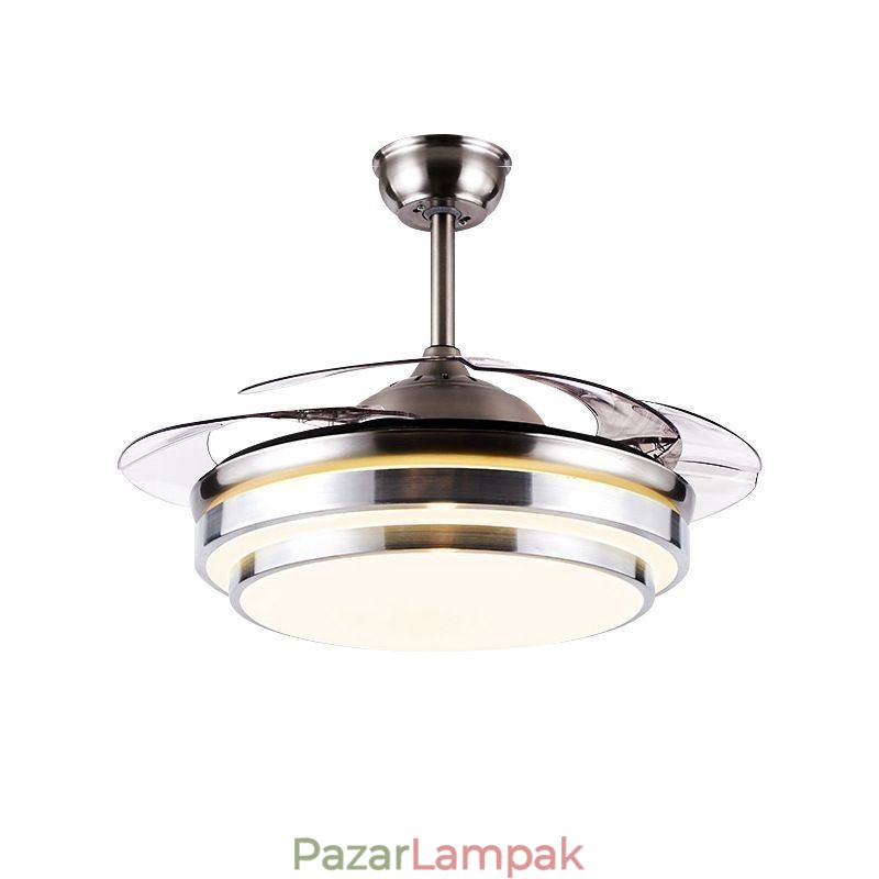Modern mennyezeti ventilátor lámpa ABS ventilátorlapát akril világítás
