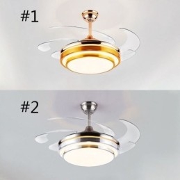 Modern mennyezeti ventilátor lámpa ABS ventilátorlapát akril világítás