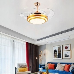 Modern mennyezeti ventilátor lámpa ABS ventilátorlapát akril világítás