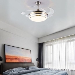 Modern mennyezeti ventilátor lámpa ABS ventilátorlapát akril világítás