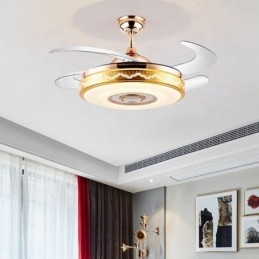 Modern galvanizáló mennyezeti ventilátor inverteres ventilátor lámpa