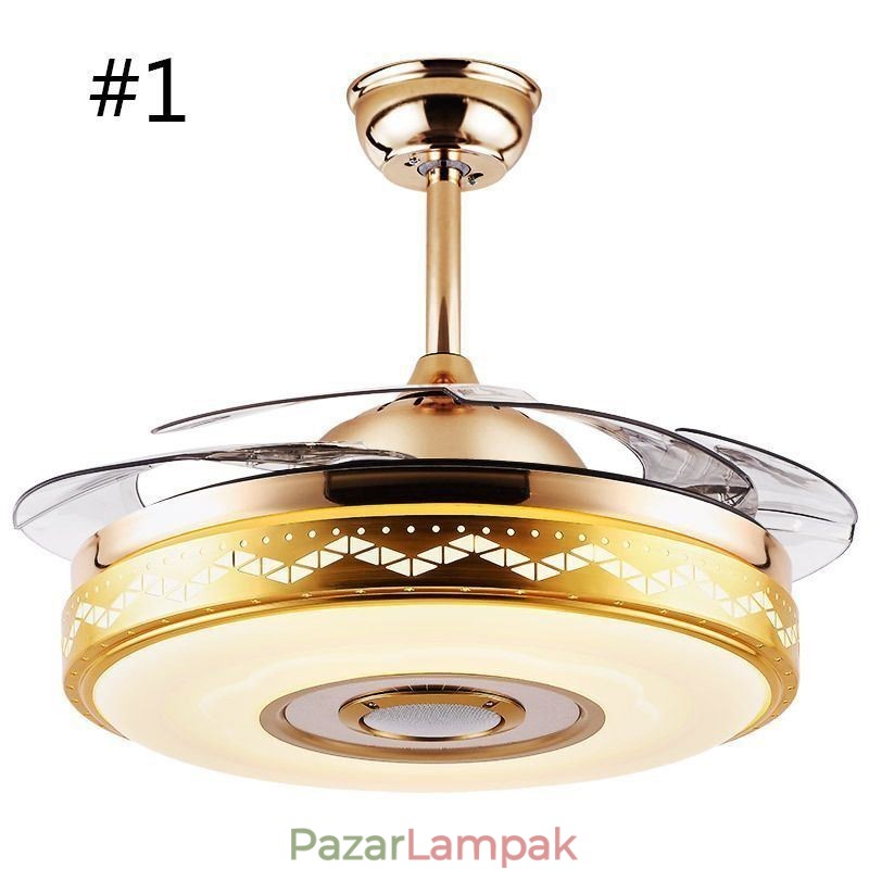 Modern galvanizáló mennyezeti ventilátor inverteres ventilátor lámpa