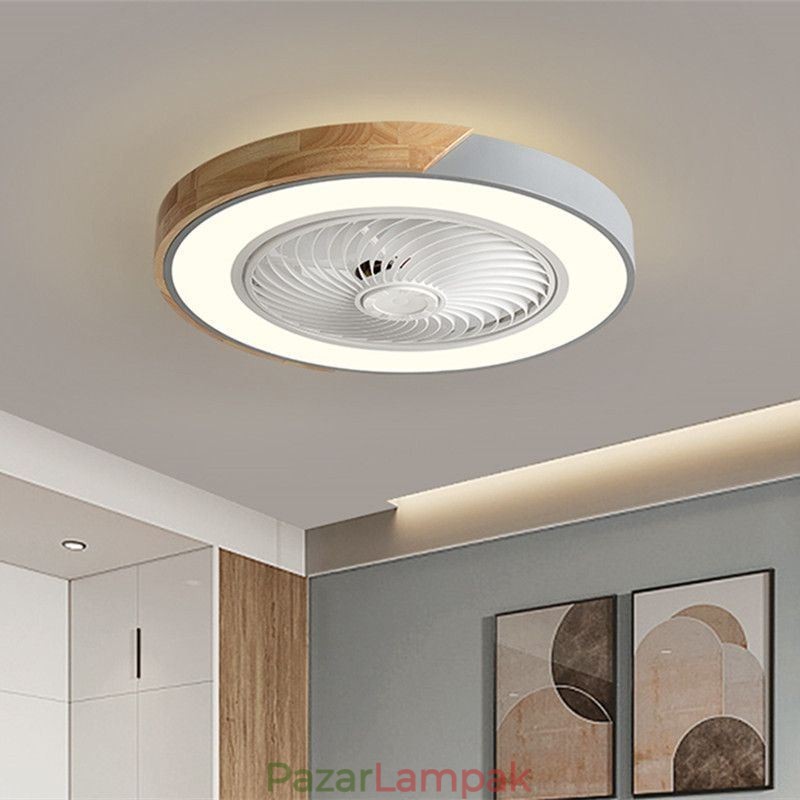Intelligens mennyezeti ventilátor világítással Távirányítós dekor szellőzőlámpa
