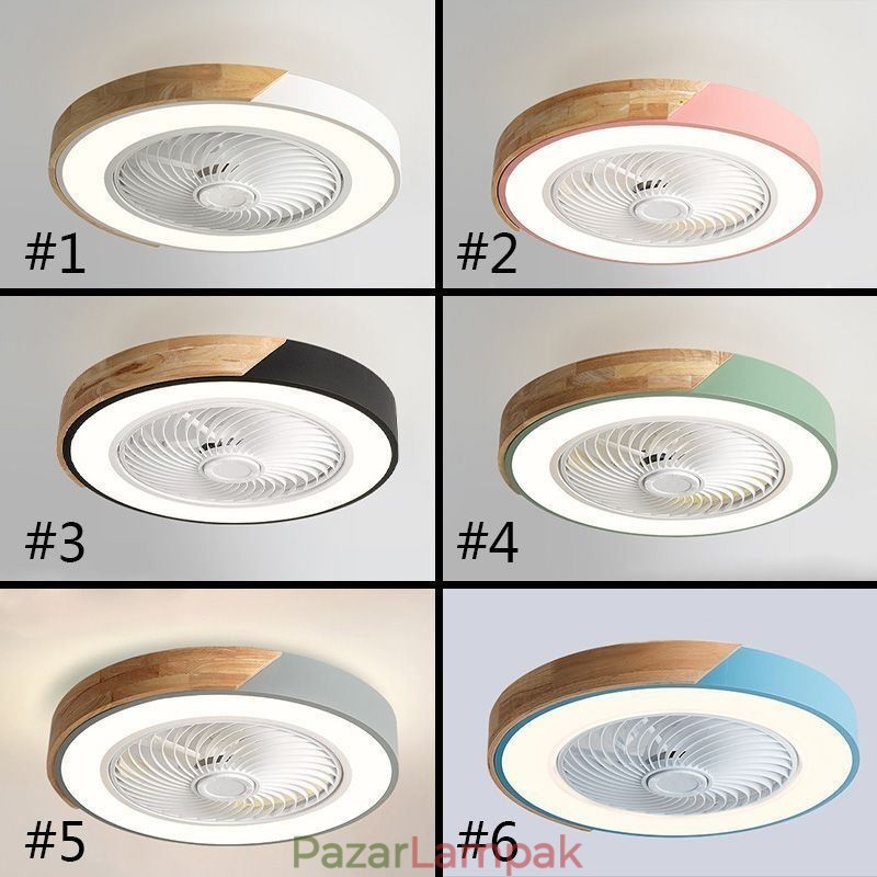Intelligens mennyezeti ventilátor világítással Távirányítós dekor szellőzőlámpa