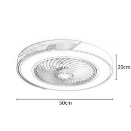 Intelligens mennyezeti ventilátor világítással Távirányítós dekor szellőzőlámpa