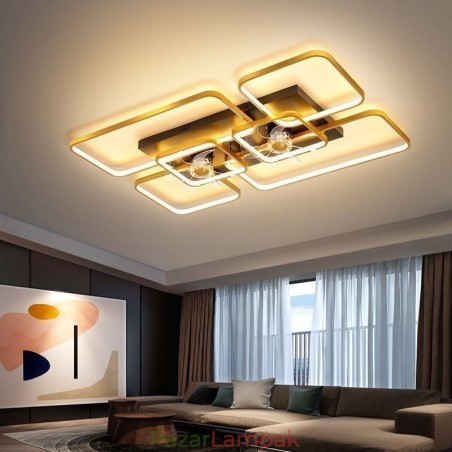 Mennyezeti ventilátor Lights Decor ventilátor akril lámpával Mennyezeti ventilátor Lights Decor ventilátor akril lámpával