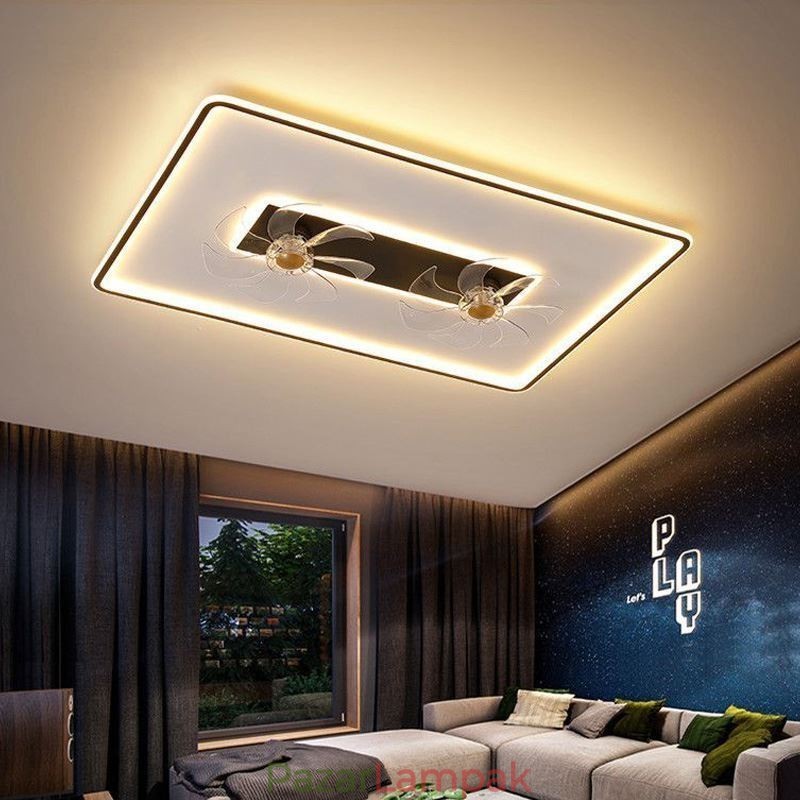 Mennyezeti ventilátor Lights Decor ventilátor akril lámpával