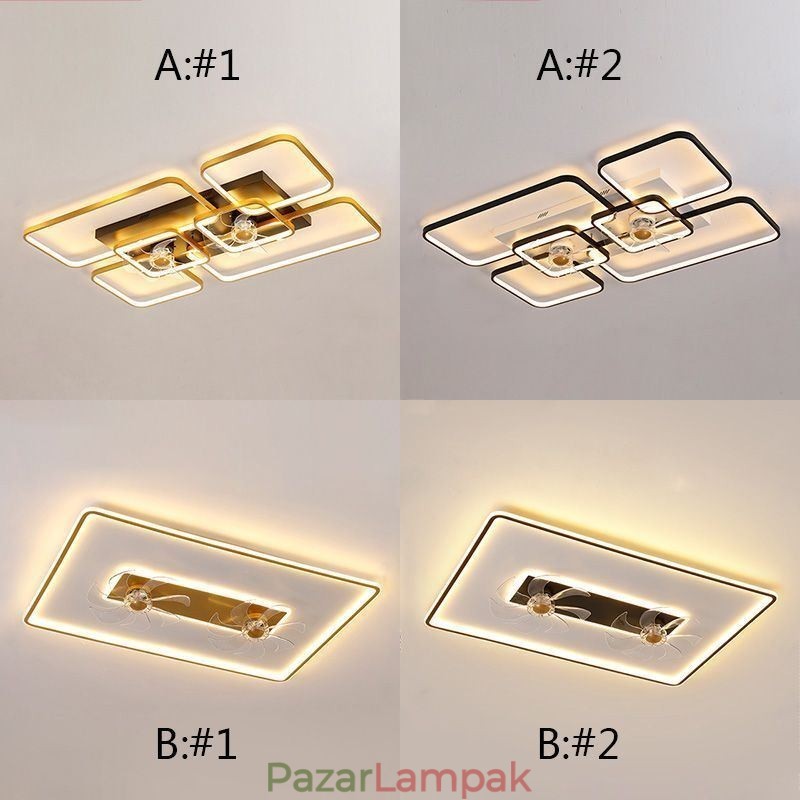 Mennyezeti ventilátor Lights Decor ventilátor akril lámpával