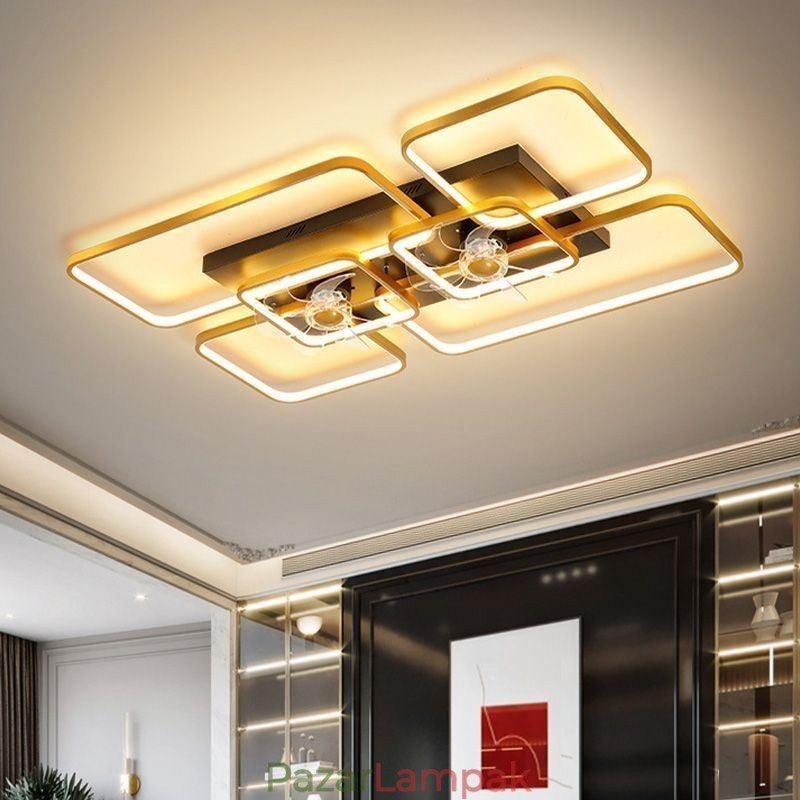 Mennyezeti ventilátor Lights Decor ventilátor akril lámpával