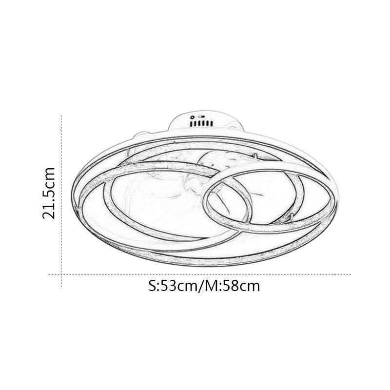 Modern mennyezeti lámpák körgyűrűk tervező mennyezeti ventilátor