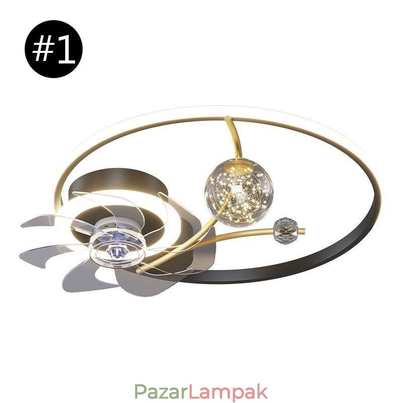 Mennyezeti ventilátor Lights Decor ventilátor lámpával akril
