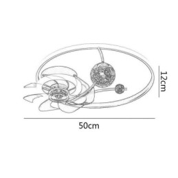 Mennyezeti ventilátor Lights Decor ventilátor lámpával akril