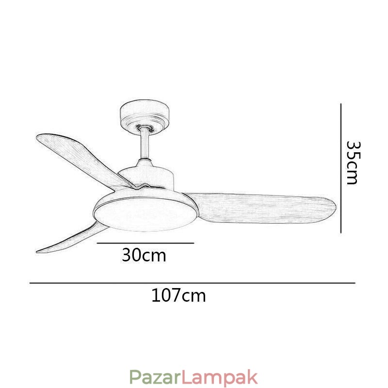 Inverteres ventilátor lámpa Modern minimalista mennyezeti ventilátor lámpa