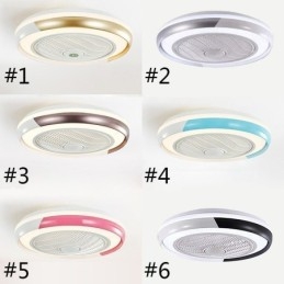 Modern mennyezeti ventilátor lámpák Akril kerek mennyezeti lámpa távirányítóval