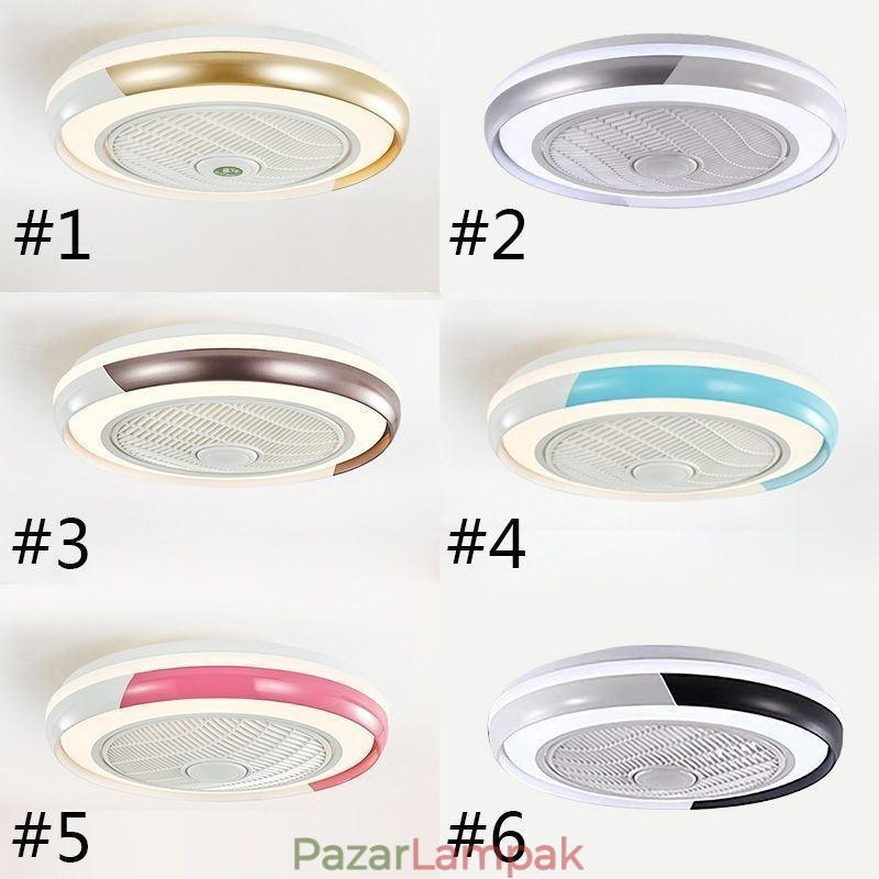 Modern mennyezeti ventilátor lámpák Akril kerek mennyezeti lámpa távirányítóval
