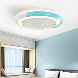 Modern mennyezeti ventilátor lámpák Akril kerek mennyezeti lámpa távirányítóval