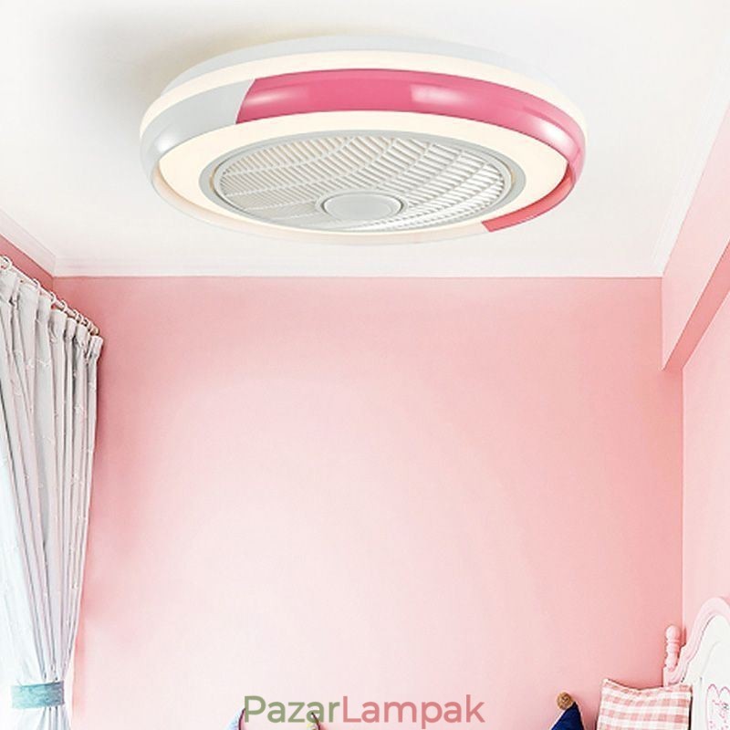 Modern mennyezeti ventilátor lámpák Akril kerek mennyezeti lámpa távirányítóval