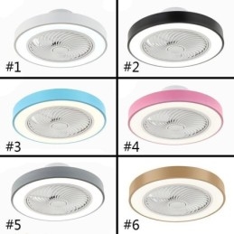 Modern mennyezeti ventilátor lámpák távirányítós akril kerek mennyezeti lámpával