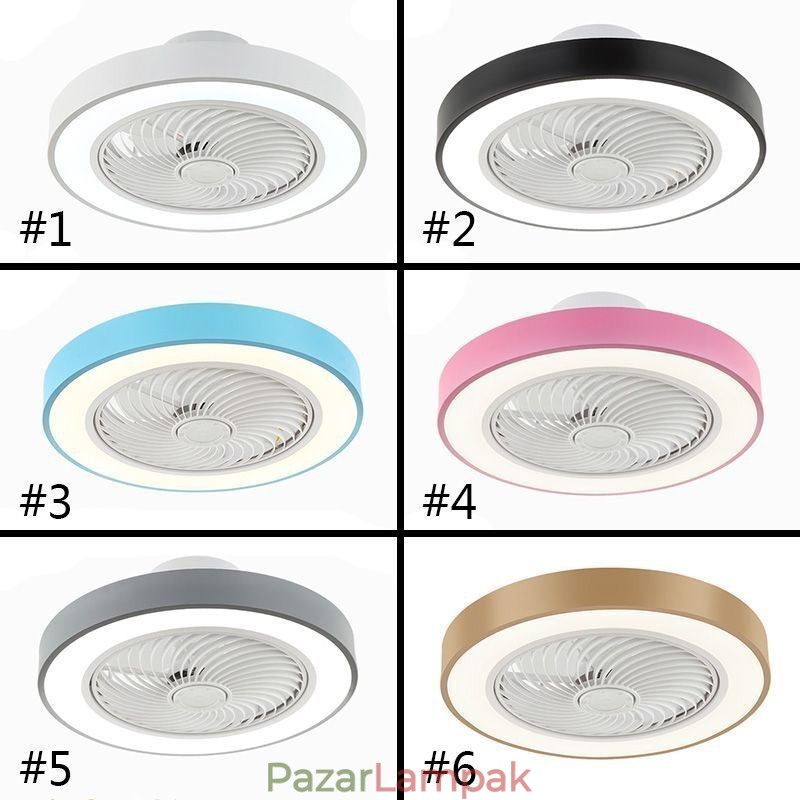 Modern mennyezeti ventilátor lámpák távirányítós akril kerek mennyezeti lámpával
