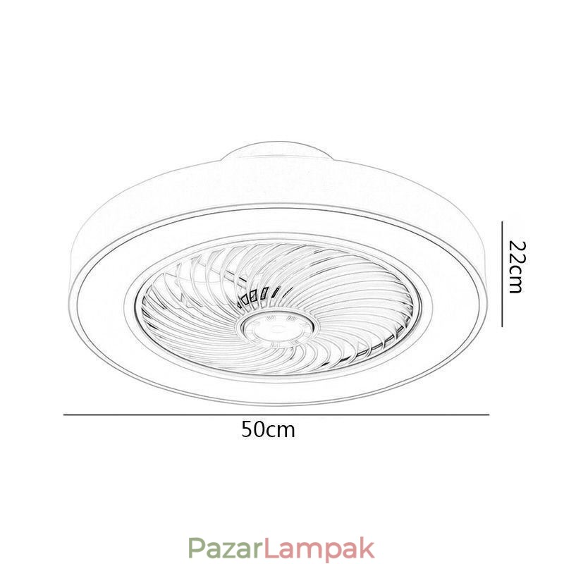 Modern mennyezeti ventilátor lámpák távirányítós akril kerek mennyezeti lámpával