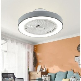 Modern mennyezeti ventilátor lámpák távirányítós akril kerek mennyezeti lámpával