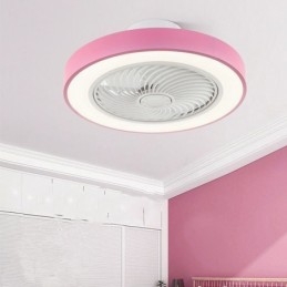Modern mennyezeti ventilátor lámpák távirányítós akril kerek mennyezeti lámpával