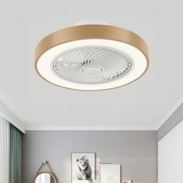 Modern mennyezeti ventilátor lámpák távirányítós akril kerek mennyezeti lámpával