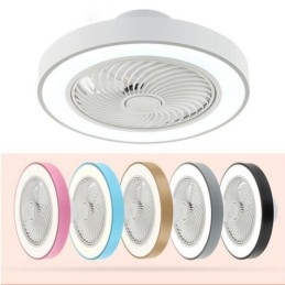 Modern mennyezeti ventilátor lámpák távirányítós akril kerek mennyezeti lámpával