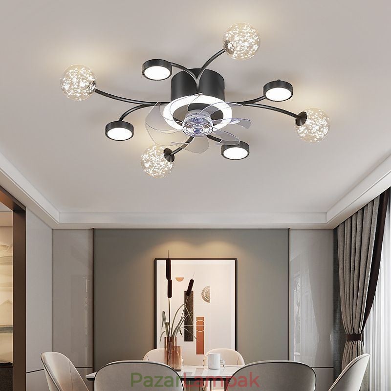 Kreatív ventilátor mennyezeti lámpa mennyezeti csillár