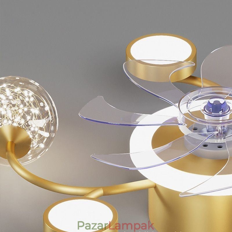 Kreatív ventilátor mennyezeti lámpa mennyezeti csillár
