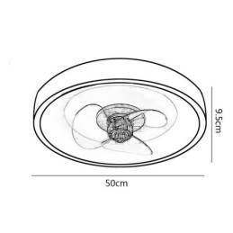 Modern inverteres mennyezeti ventilátor világítással Távirányítós mennyezeti lámpa ventilátor lámpa