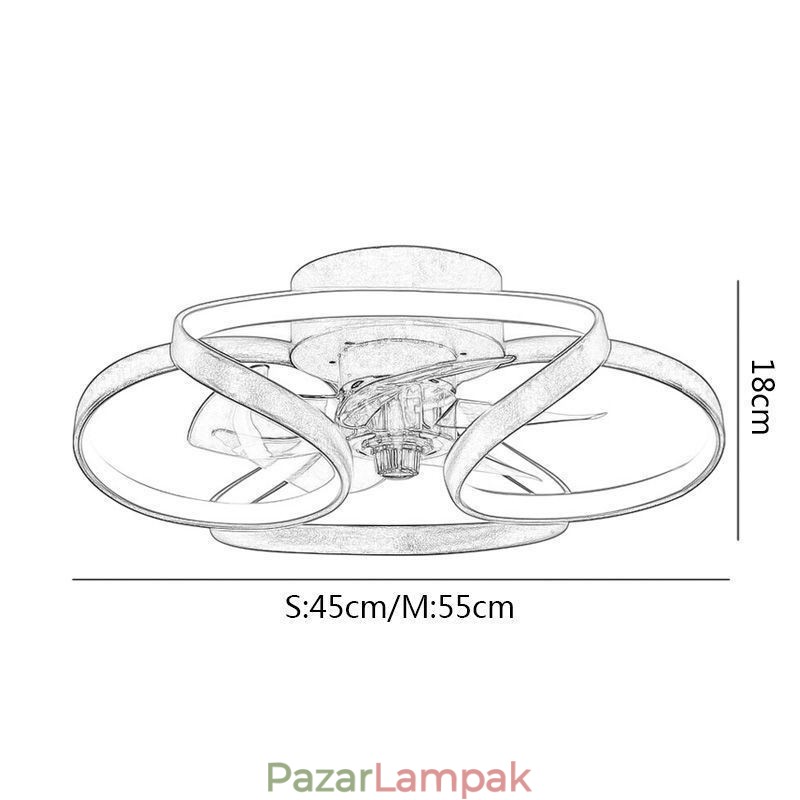 Egyedi mennyezeti ventilátor és könnyű, modern mennyezeti ventilátor lámpákkal