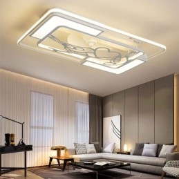 Modern téglalap alakú mennyezeti ventilátor lámpatestek