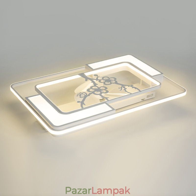 Modern téglalap alakú mennyezeti ventilátor lámpatestek