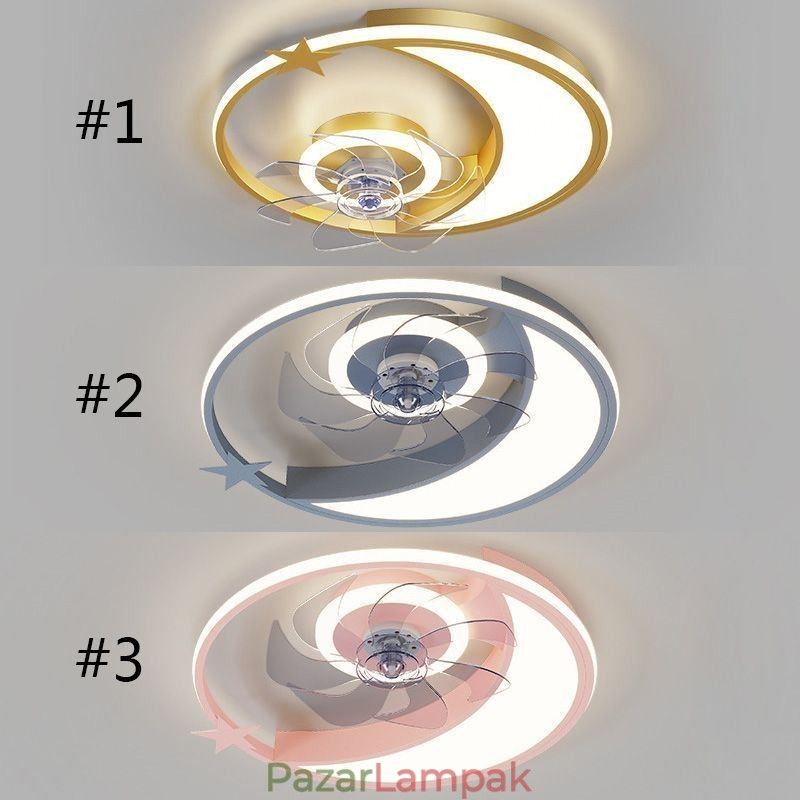 Hold mennyezeti ventilátor fény Kreativitás mennyezeti lámpa