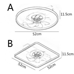 Modern mennyezeti ventilátor világítással Távirányítós szellőzőlámpa
