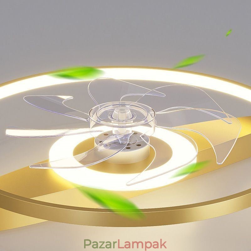 Modern mennyezeti ventilátor világítással Távirányítós szellőzőlámpa