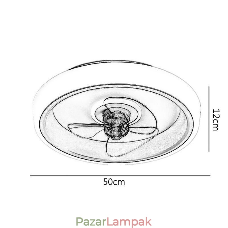 Modern mennyezeti ventilátor világítással Távirányítós mennyezeti lámpaventilátor