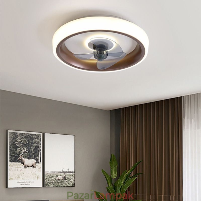 Modern mennyezeti ventilátor világítással Távirányítós mennyezeti lámpaventilátor