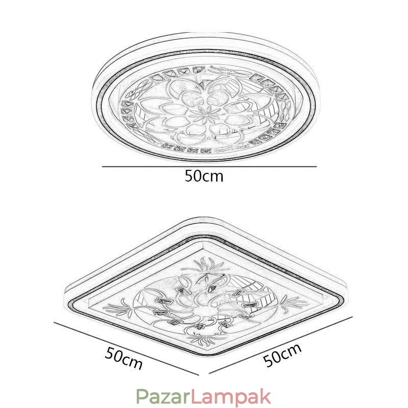 Intelligens mennyezeti ventilátor, fény fokozatmentesen szabályozható dekorációval