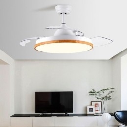 Modern inverteres mennyezeti ventilátor lámpa távirányítós mennyezeti lámpa, háromszínű fényerő