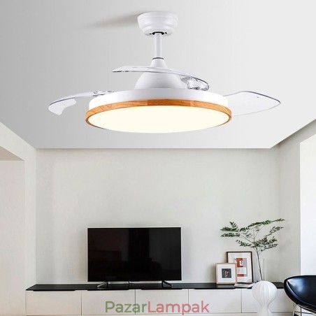 Modern inverteres mennyezeti ventilátor lámpa távirányítós mennyezeti lámpa, háromszínű fényerő Modern inverteres mennyezeti ventilátor lámpa távirányítós mennyezeti lámpa, háromszínű fényerő