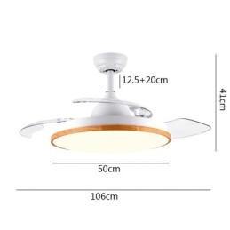 Modern inverteres mennyezeti ventilátor lámpa távirányítós mennyezeti lámpa, háromszínű fényerő