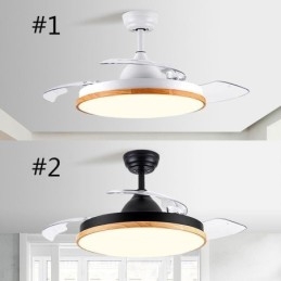 Modern inverteres mennyezeti ventilátor lámpa távirányítós mennyezeti lámpa, háromszínű fényerő